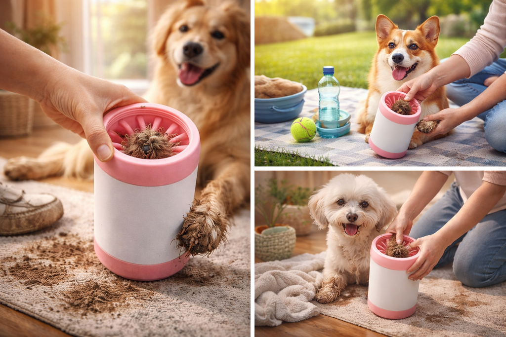 Portable Dog Paw Cleaner – Clean Muddy Paws in Seconds